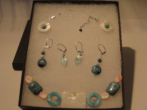 Collier/Neckless/EarRings- Sarcelle/Teal